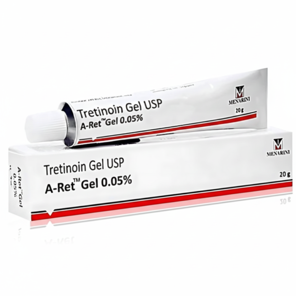 A-Ret Gel texture applied on skin