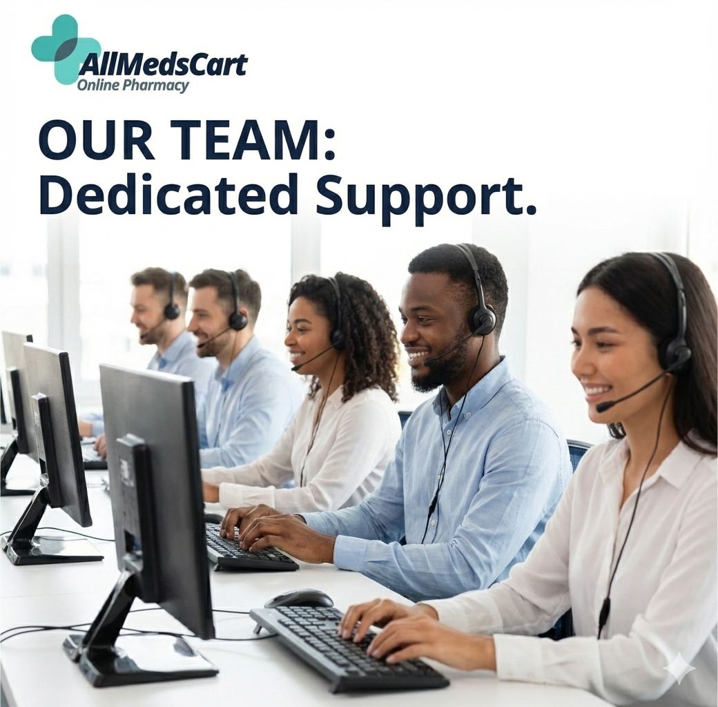 AllMedsCart online pharmacy logistics center showing advanced automation and technology for efficient prescription delivery and healthcare innovation.