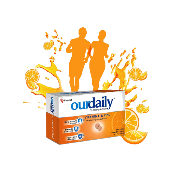 Vit.C & Zinc (Immunity Booster) chewable tablets for daily immune support