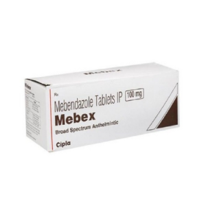 Mebendazole (Mebex) 100mg tablets for the treatment of parasitic worm infections
